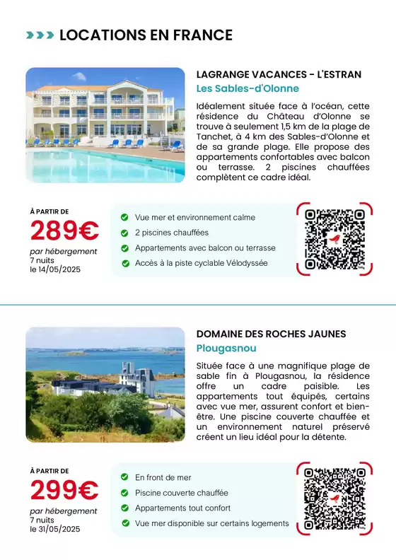 Catalogue Auchan Supermarché à Brive-la-Gaillarde | Auchan voyages : Les bons plans voyages du moment ! | 06/05/2025 - 30/06/2025