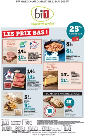 Promos de Supermarchés à Morez | LES PRIX BAS ! sur Bi1 | 06/05/2025 - 11/05/2025