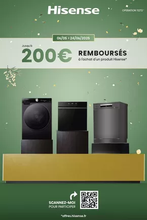 Promos de Multimédia et Electroménager à Grandvilliers (Oise) | Hisense Jusqu'à 200€ remboursés sur Pulsat | 06/05/2025 - 24/06/2025