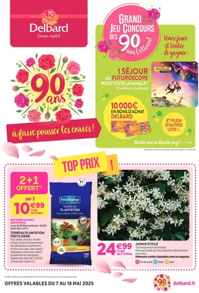 Promos de Jardineries et Animaleries à L'Arbresle | 90 ans à faire pousser les envies! sur Delbard | 07/05/2025 - 18/05/2025