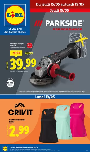 Catalogue Lidl à Sancy (Meurthe et Moselle) | Sélection mode et bricolage : n'attendez plus pour profiter des bonnes affaires Lidl ! | 15/05/2025 - 19/05/2025