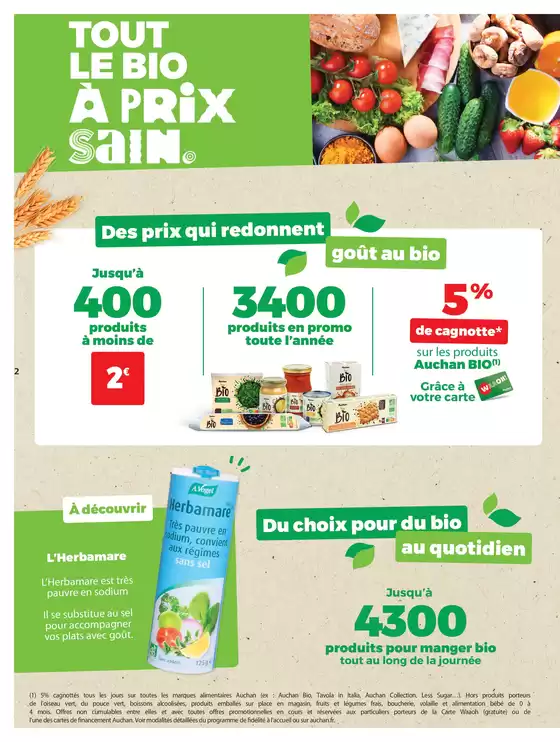 Catalogue Auchan Hypermarché | Tout le bio à prix sain | 13/05/2025 - 25/05/2025