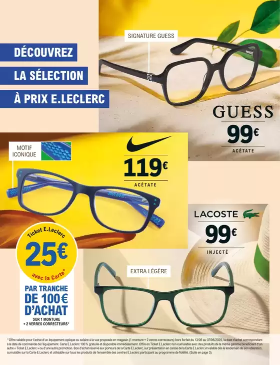 Catalogue E.Leclerc Optique à Colombes | Optidays Ete | 13/05/2025 - 07/06/2025