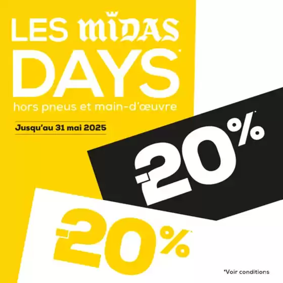 Catalogue Midas à Dunkerque | -20% SUR TOUT L’ENTRETIEN DE VOTRE VÉHICULE ! | 12/05/2025 - 31/05/2025
