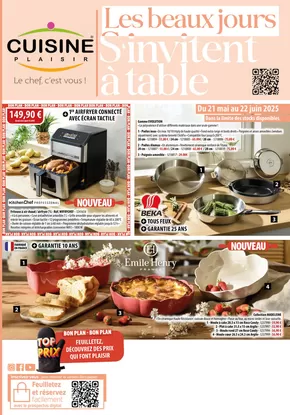 Promos de Meubles et Décoration à Saint-Étienne | Les beaux jours S'invitent à table sur Cuisine Plaisir | 12/05/2025 - 22/06/2025