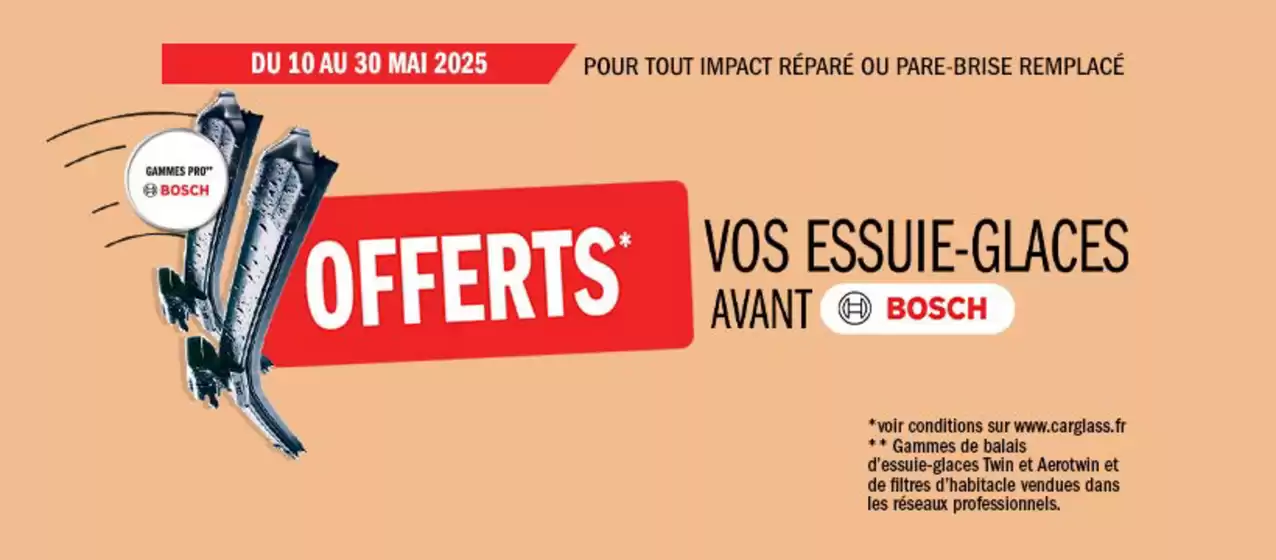 Catalogue Carglass à Geispolsheim | Pour tout impact réparé ou pare-brise remplacé | 12/05/2025 - 31/05/2025