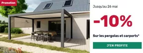 Promos de Bricolage à Marly (Nord) | -10% Sur les pergolas et carports sur K par K | 12/05/2025 - 26/05/2025