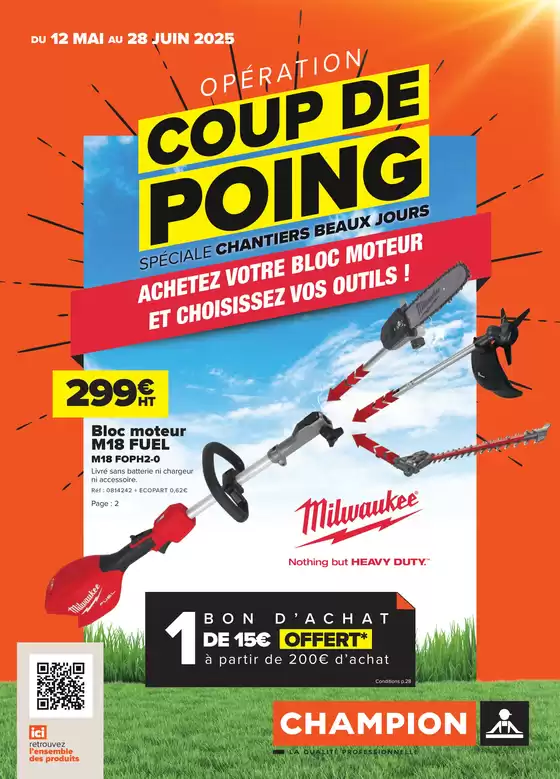 Catalogue Champion Direct à Thiais | OPÉRATION COUP DE POING | 12/05/2025 - 28/06/2025