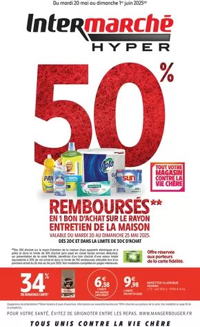 Promos de Supermarchés à Saint-Jean-d'Illac | GEN MAI 4 Hyper sur Intermarché Hyper | 20/05/2025 - 01/06/2025