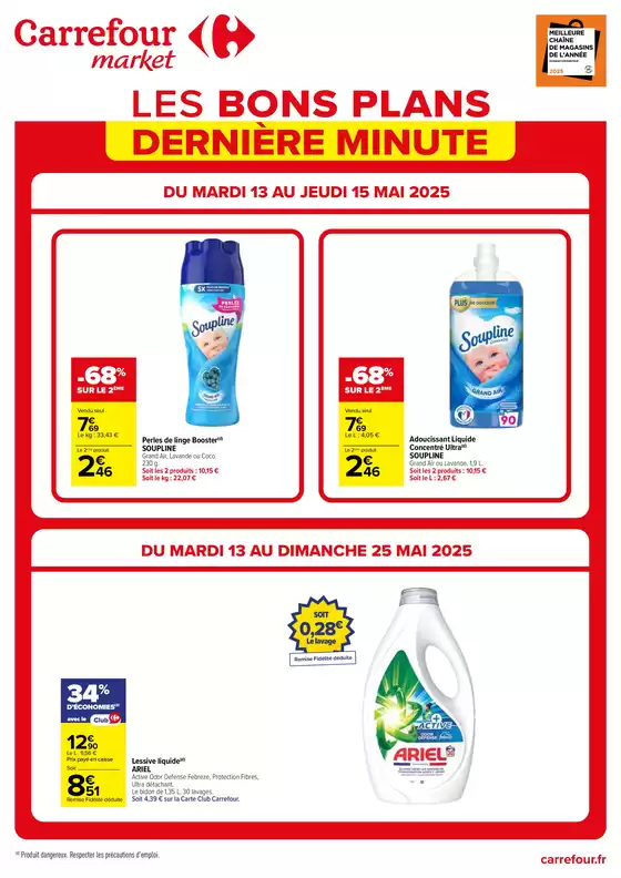 Catalogue Carrefour Market à Le Muy | LES BONS PLANS DERNIÈRE MINUTE ! | 13/05/2025 - 25/05/2025