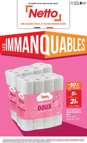 Promos de Discount Alimentaire à Cabriès | SEMAINE PROCHAINE : LES IMMANQUABLES sur Netto | 20/05/2025 - 26/05/2025