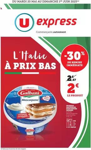 Catalogue U Express à Colmar | Spécial Italie | 20/05/2025 - 01/06/2025