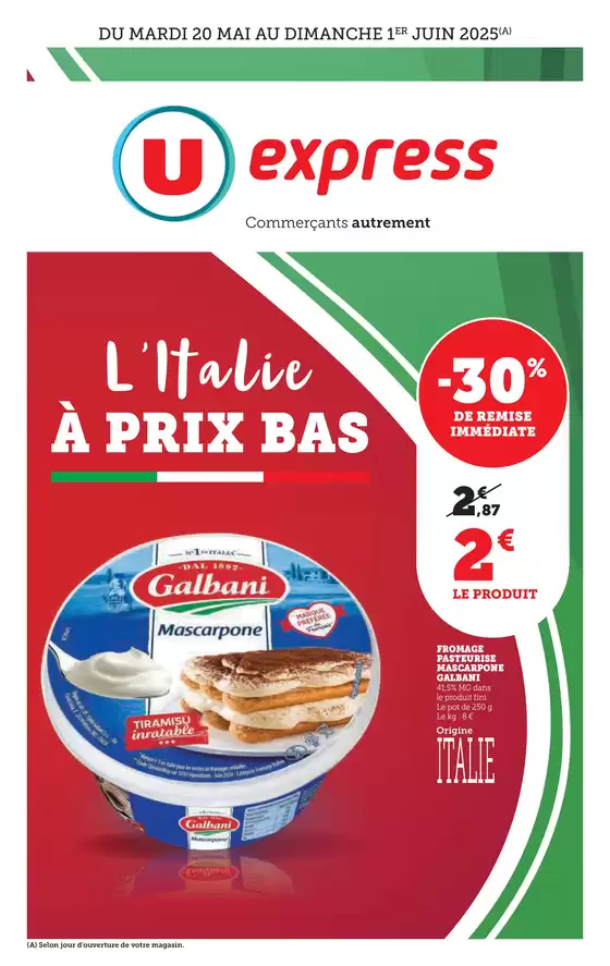 Catalogue U Express à Lyon | Spécial Italie | 20/05/2025 - 01/06/2025