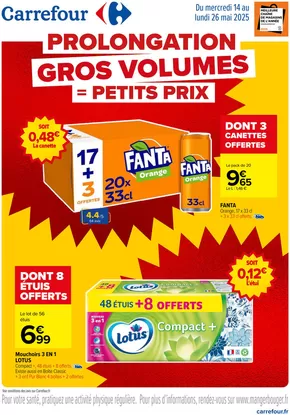 Promos de Supermarchés à Labruguière | LES GROS VOLUMES = LES PETITS PRIX A SAISIR sur Carrefour Express | 14/05/2025 - 26/05/2025