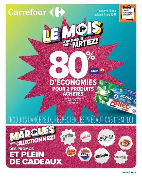 Catalogue Carrefour Contact à Antibes | #LE MOIS À VOS MARQUES, PRÊTS, PARTEZ ! | 20/05/2025 - 02/06/2025