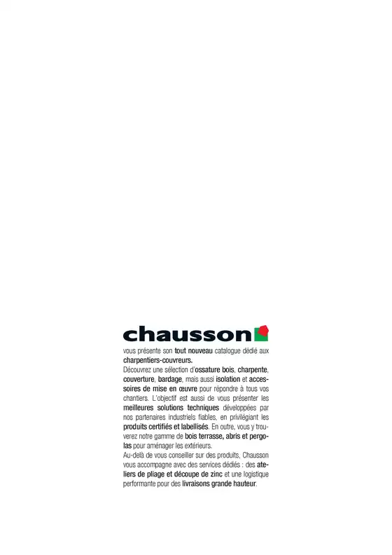 Catalogue Chausson Matériaux à Vincennes | CHARPENTIER-COUVREUR 2025 | 01/01/2025 - 31/12/2025