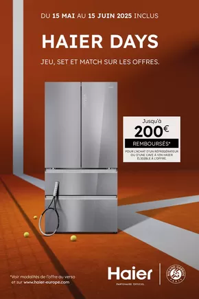 Promos de Multimédia et Electroménager à Quillan | Haier Jusqu'à 200€ remboursés sur Pulsat | 16/05/2025 - 15/06/2025