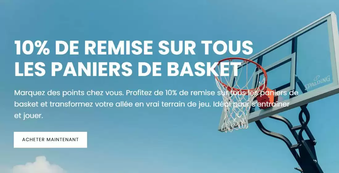 Catalogue Spalding à Fécamp | 10% de remise sur tous les paniers de basket | 16/05/2025 - 31/05/2025