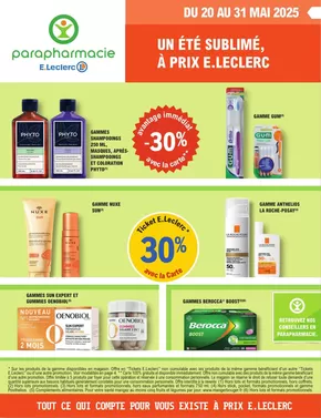 Promos de Beauté à Castelnau-de-Médoc | Prospectus Juin sur E.Leclerc Parapharmacie | 20/05/2025 - 31/05/2025