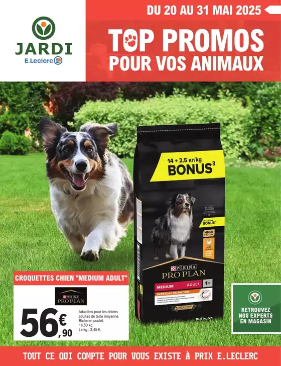 Catalogue E.Leclerc Jardi à Biscarrosse | Top promos pour vos animaux | 19/05/2025 - 31/05/2025