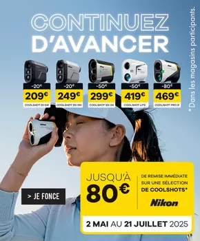 Promos de Sport à Boulogne-Billancourt | Promotion télémètres de golf Nikon sur Golf Plus | 19/05/2025 - 21/07/2025