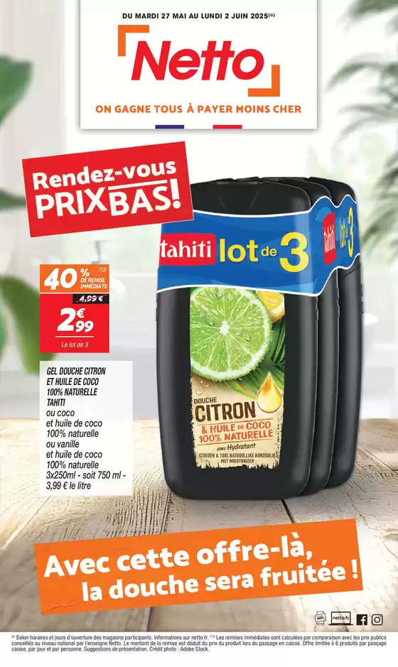 Catalogue Netto à Tournon-sur-Rhône | SEMAINE PROCHAINE : RENDEZ | 27/05/2025 - 02/06/2025