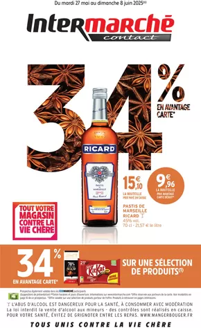 Promos de Supermarchés à Saint-Chinian | GEN JUIN 1 Contact sur Intermarché Contact | 27/05/2025 - 08/06/2025