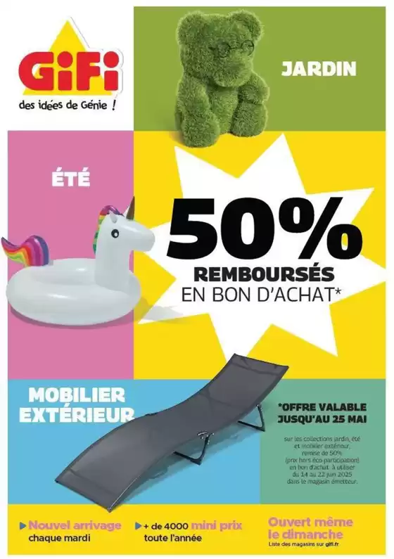 Catalogue Gifi à Porto-Vecchio | 50% remboursés en bon d'achat | 21/05/2025 - 25/05/2025