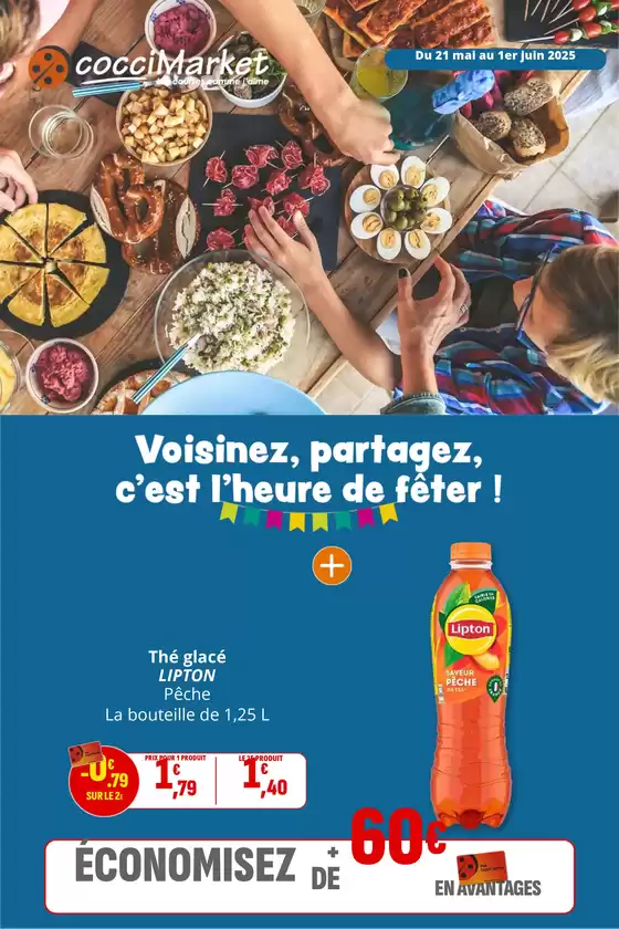 Catalogue Coccimarket à La Réole | Voisinez, partagez, c'est l'heure de fêter ! | 21/05/2025 - 01/06/2025