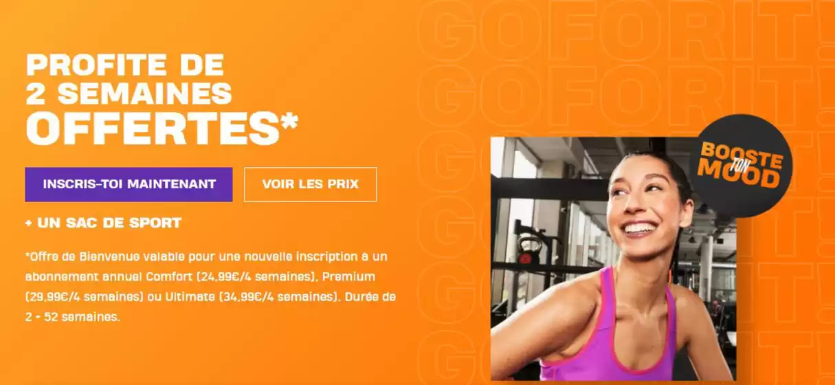 Profite de 2 semaines offertes