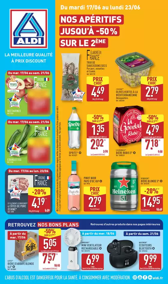 Nos apéritifs jusqu'à -50% sur le 2ème