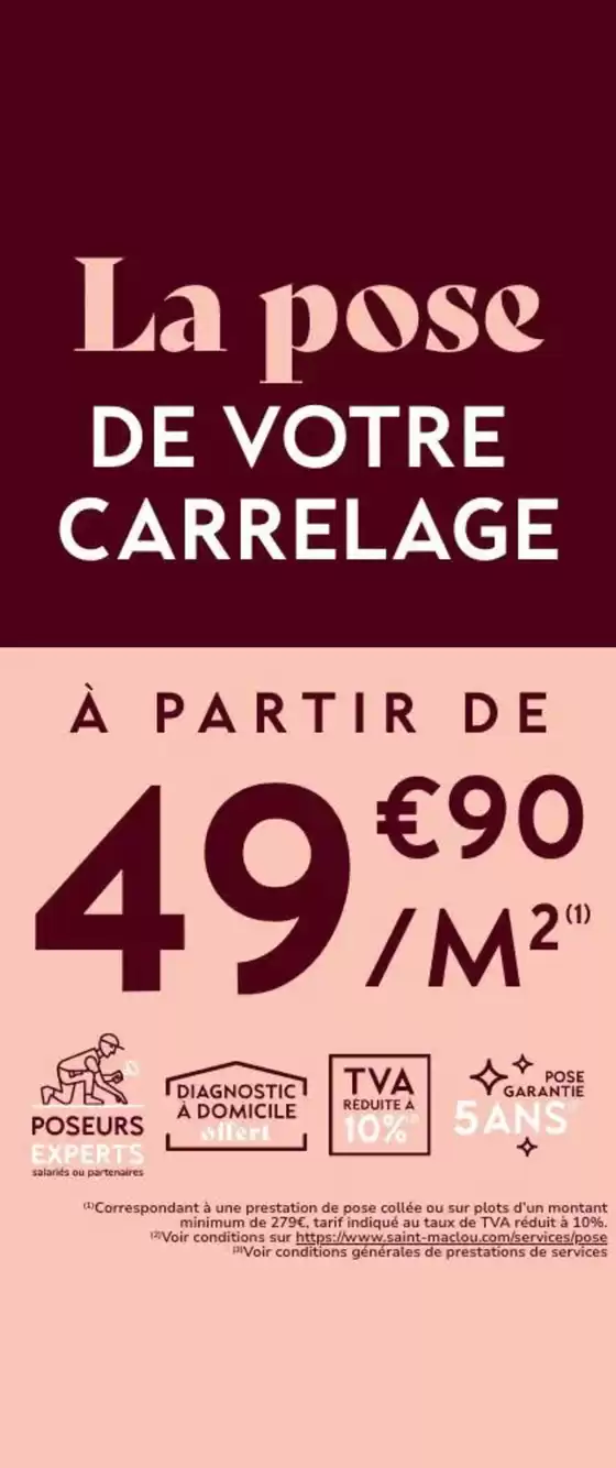 La pose de votre carrelage