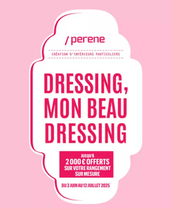 Jusqu'à 2 000 € offerts sur votre rangement sur mesure du 3 juin au 12 juillet 2025