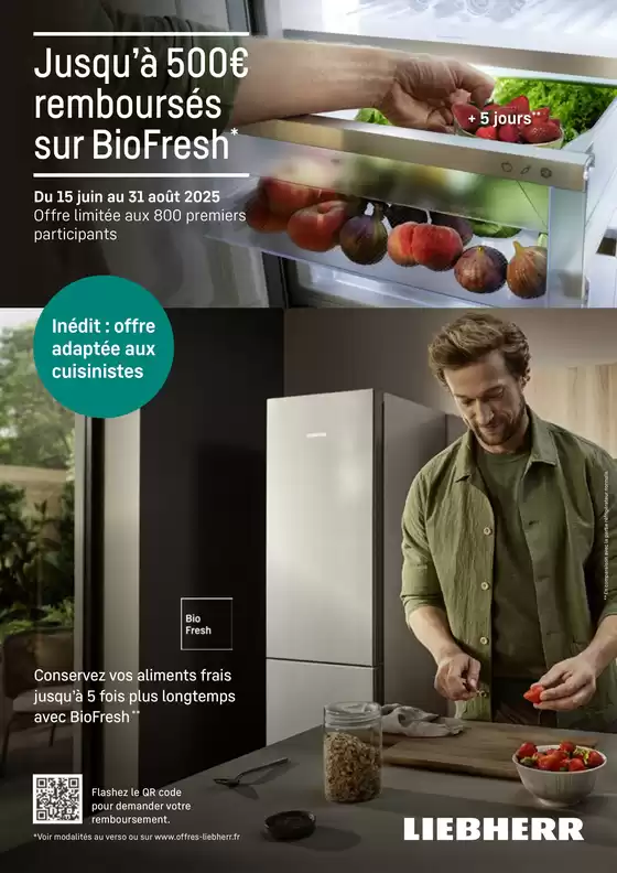 LIEBHERR vous rembourse jusqu'à 500€