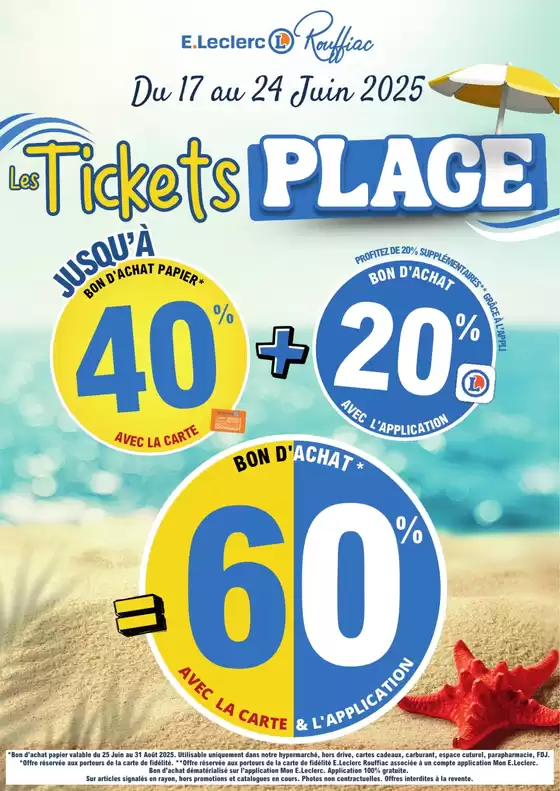 TICKETS PLAGE