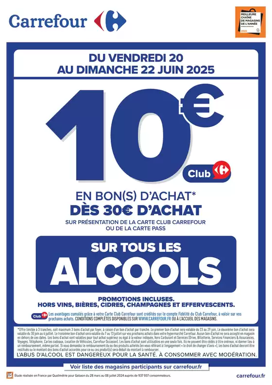 OPÉRATION BON D’ACHAT SUR LES ALCOOLS