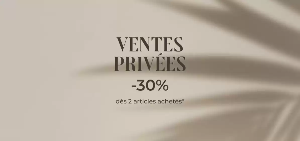 Ventes Privées jusqu'à -30%