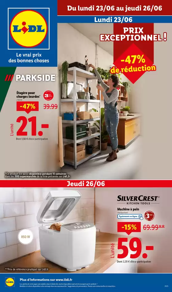 Chez Lidl, retrouvez la nouvelle sélection Parkside, toujours à petits prix !
