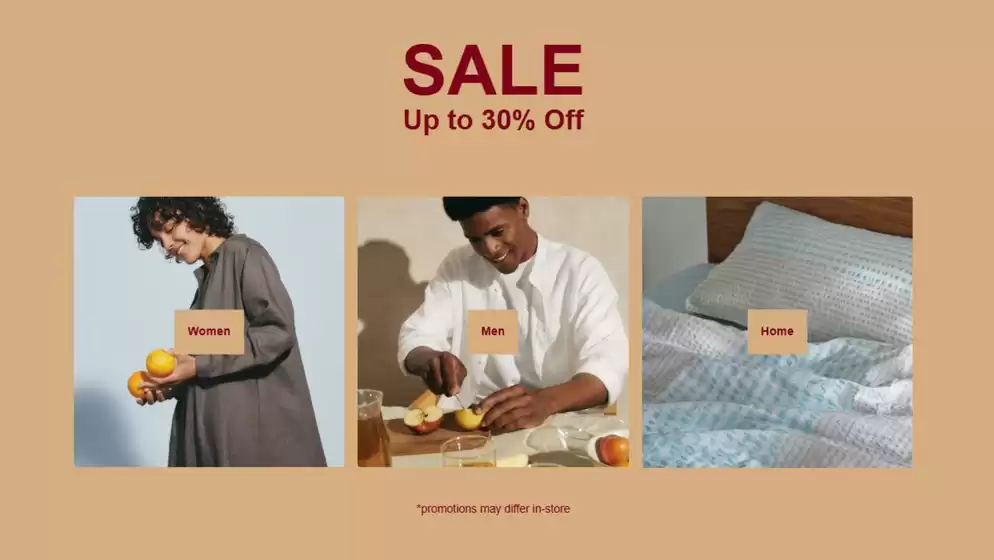 SALE Up to 30% Off