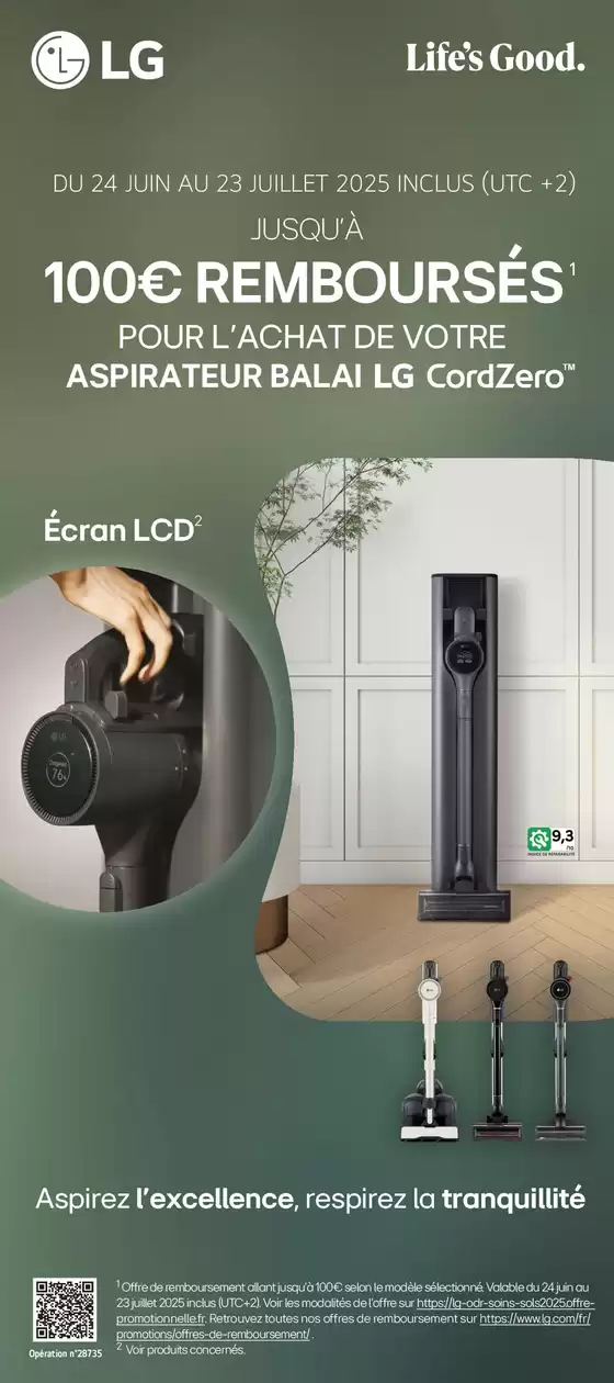 LG vous rembourse jusqu'à 100€