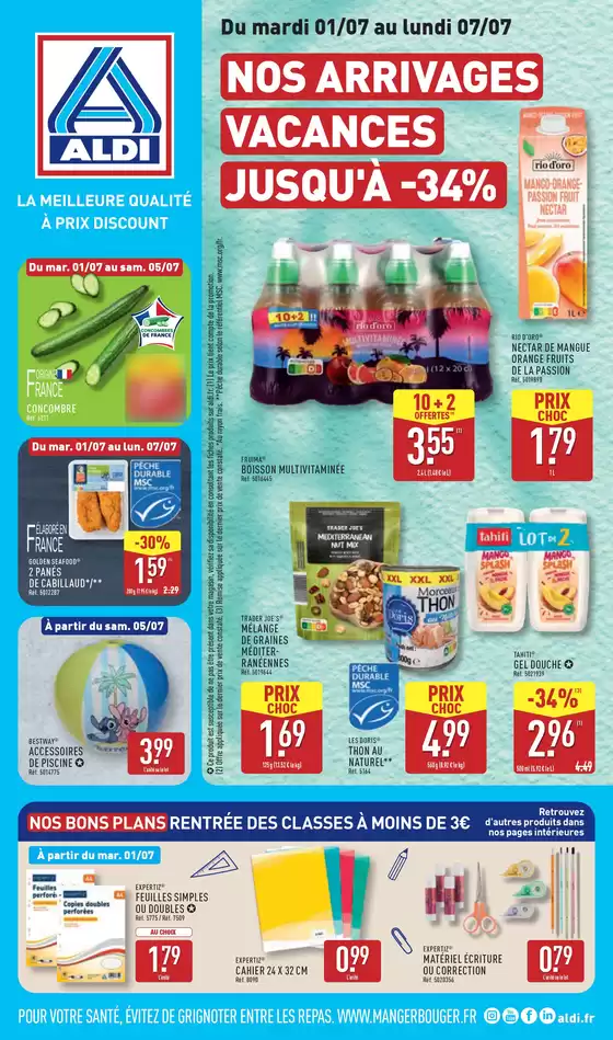 Nos arrivages vacances jusqu'à -34%