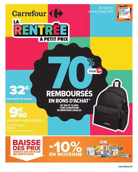 LA RENTRÉE À PETIT PRIX