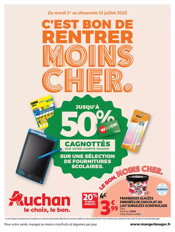 C'est bon de rentrer moins cher 