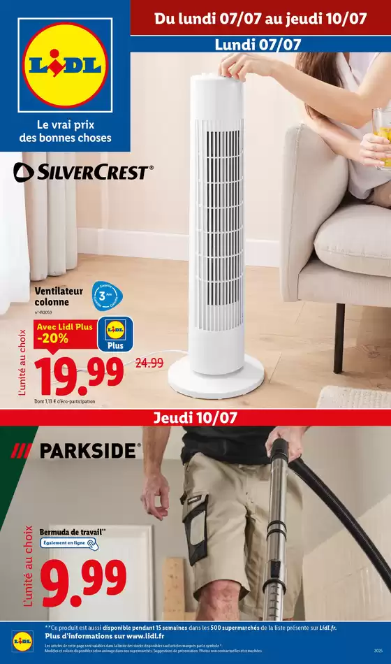 Equipements pour voiture, bricolage, mode, maison... et bien plus en supermarché Lidl !