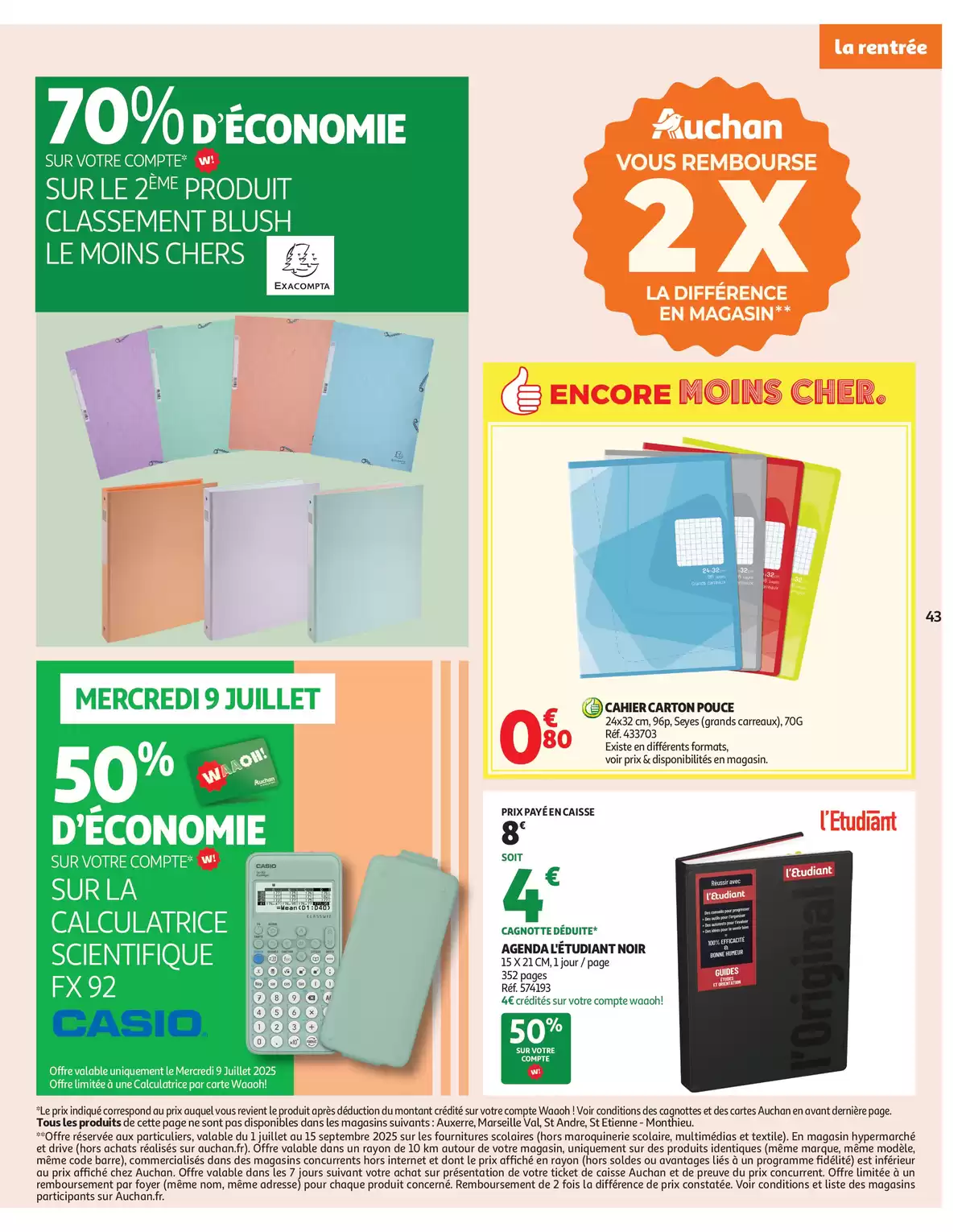 Catalogue Un été sans flamber votre budget, page 00043
