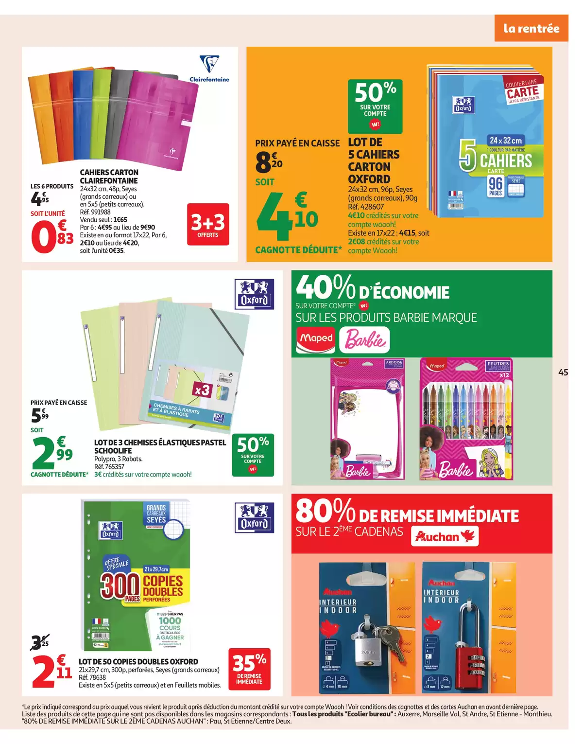 Catalogue Un été sans flamber votre budget, page 00045