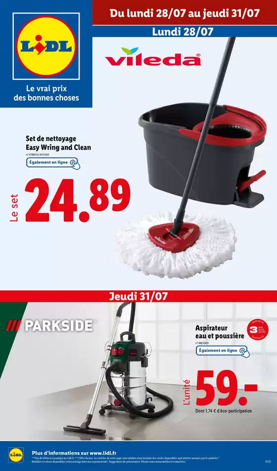 Découvrez une sélection de produits de sport, ménage et ameublement en supermarché Lidl !