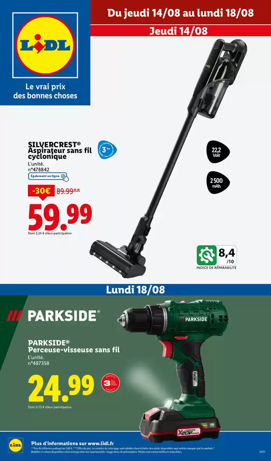 Rangements, nettoyage, équipements pour la salle de bien et la cuisine chez Lidl !