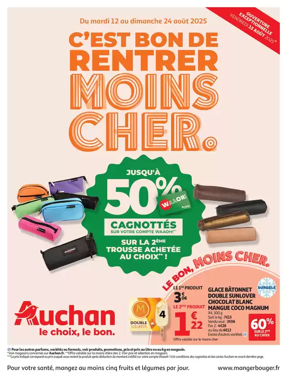 C'est bon de rentrer moins cher 