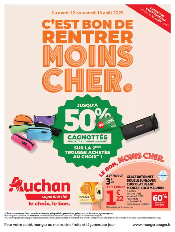 C'est bon de rentrer moins cher 
